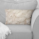 Minimalism White Tulips Symphony - Tulips Throw Pillow