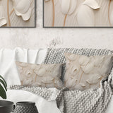 Minimalism White Tulips Symphony - Tulips Throw Pillow