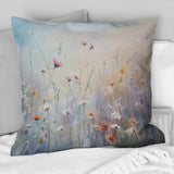 Wildflowers Wander Meadows - Wildflowers Throw Pillow