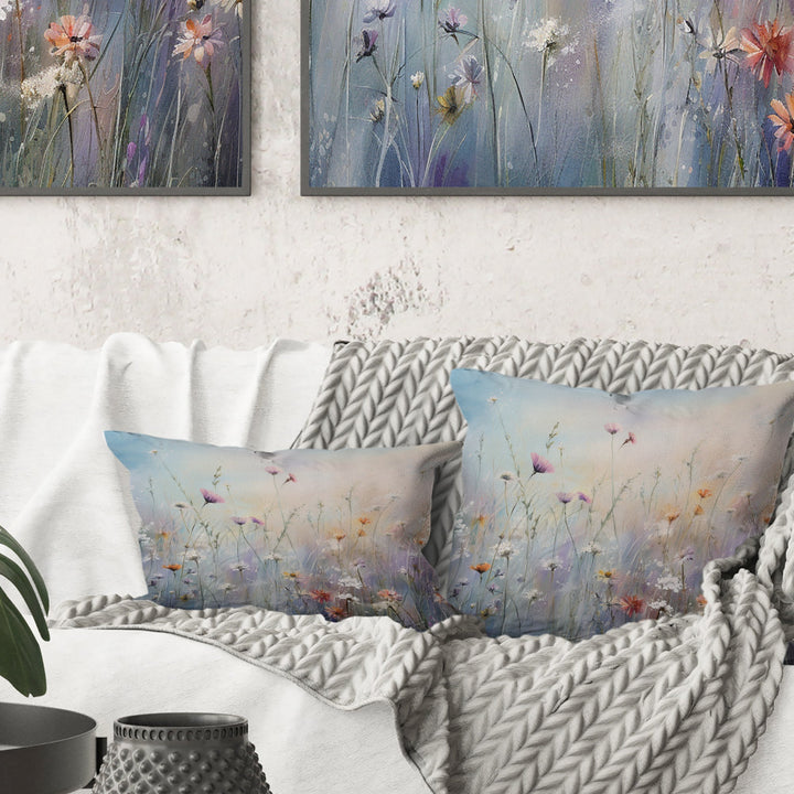 Wildflowers Wander Meadows - Wildflowers Throw Pillow