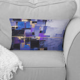Contemporary Black Blue Purple Abstract - Abstract Painting Throw Pillow