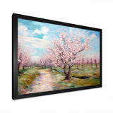 Vangogh Blooming Cherry Trees - Landscapes Canvas Wall Art