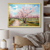 Vangogh Blooming Cherry Trees - Landscapes Canvas Wall Art