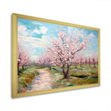 Vangogh Blooming Cherry Trees - Landscapes Canvas Wall Art