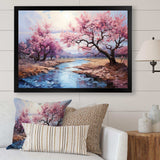 Vangogh Blossoming Almond Trees I - Landscapes Canvas Wall Art