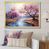 Vangogh Blossoming Almond Trees I - Landscapes Canvas Wall Art