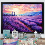 Vangogh Lavender Fields II - Landscapes Canvas Wall Art