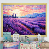 Vangogh Lavender Fields II - Landscapes Canvas Wall Art