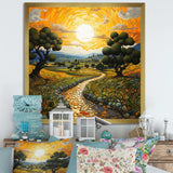 Vangogh Olive Grove In Province - Landscapes Canvas Wall Art