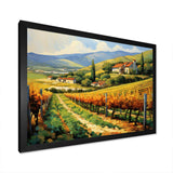 Vangogh Sunlit Vineyards II - Landscapes Canvas Wall Art