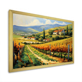 Vangogh Sunlit Vineyards II - Landscapes Canvas Wall Art