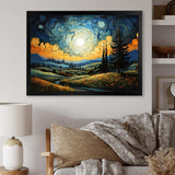 Vangogh The Swaying Cypress III - Landscapes Canvas Wall Art