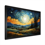 Vangogh The Swaying Cypress III - Landscapes Canvas Wall Art