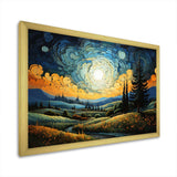 Vangogh The Swaying Cypress III - Landscapes Canvas Wall Art