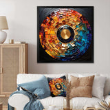 Colorful Vinyl Record Vinyl Mosaic II - Fashion Canvas Wall Art