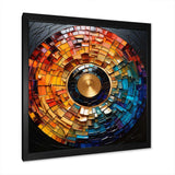 Colorful Vinyl Record Vinyl Mosaic II - Fashion Canvas Wall Art