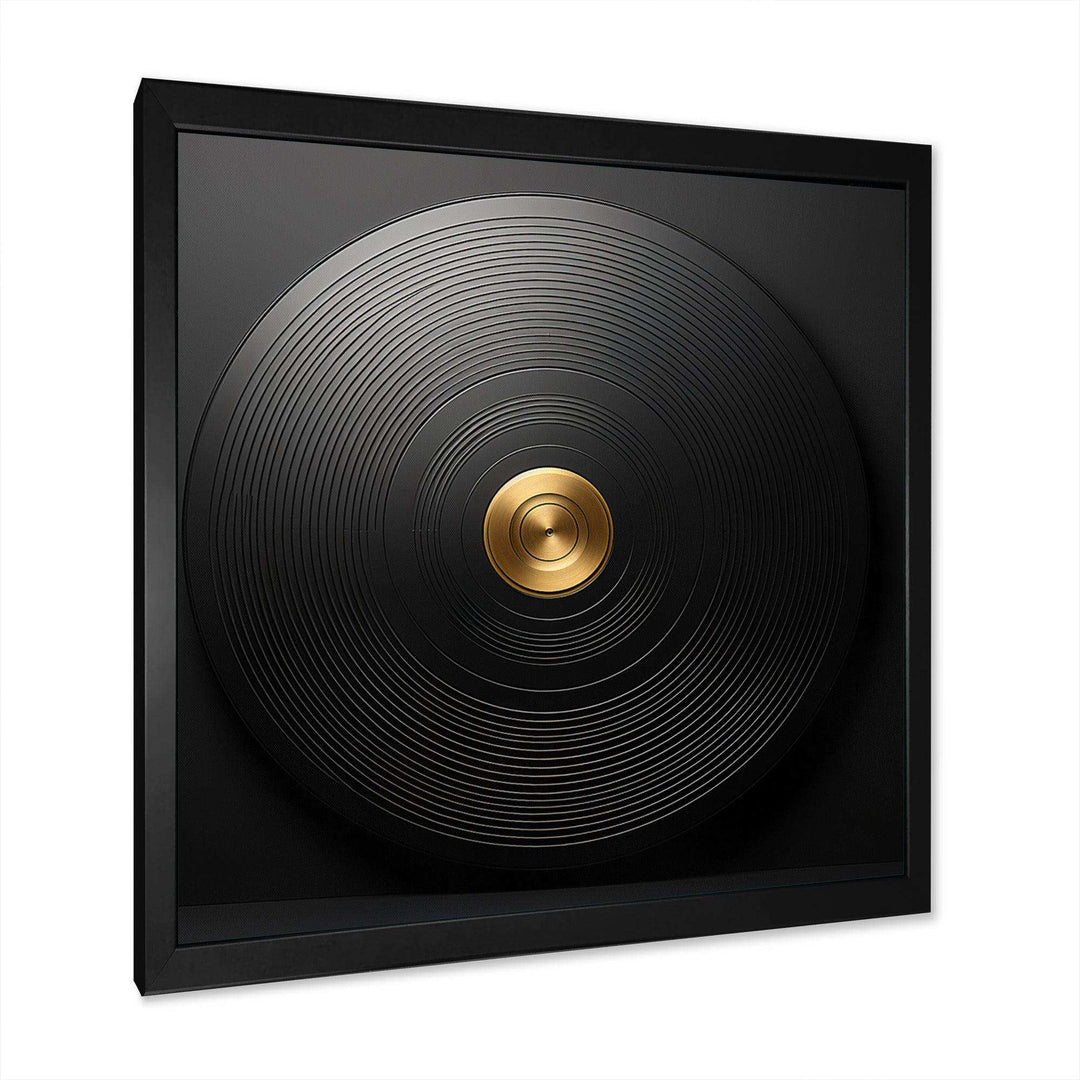 Black and Gold Vinyl Serenade II - Fashion Canvas Wall Art