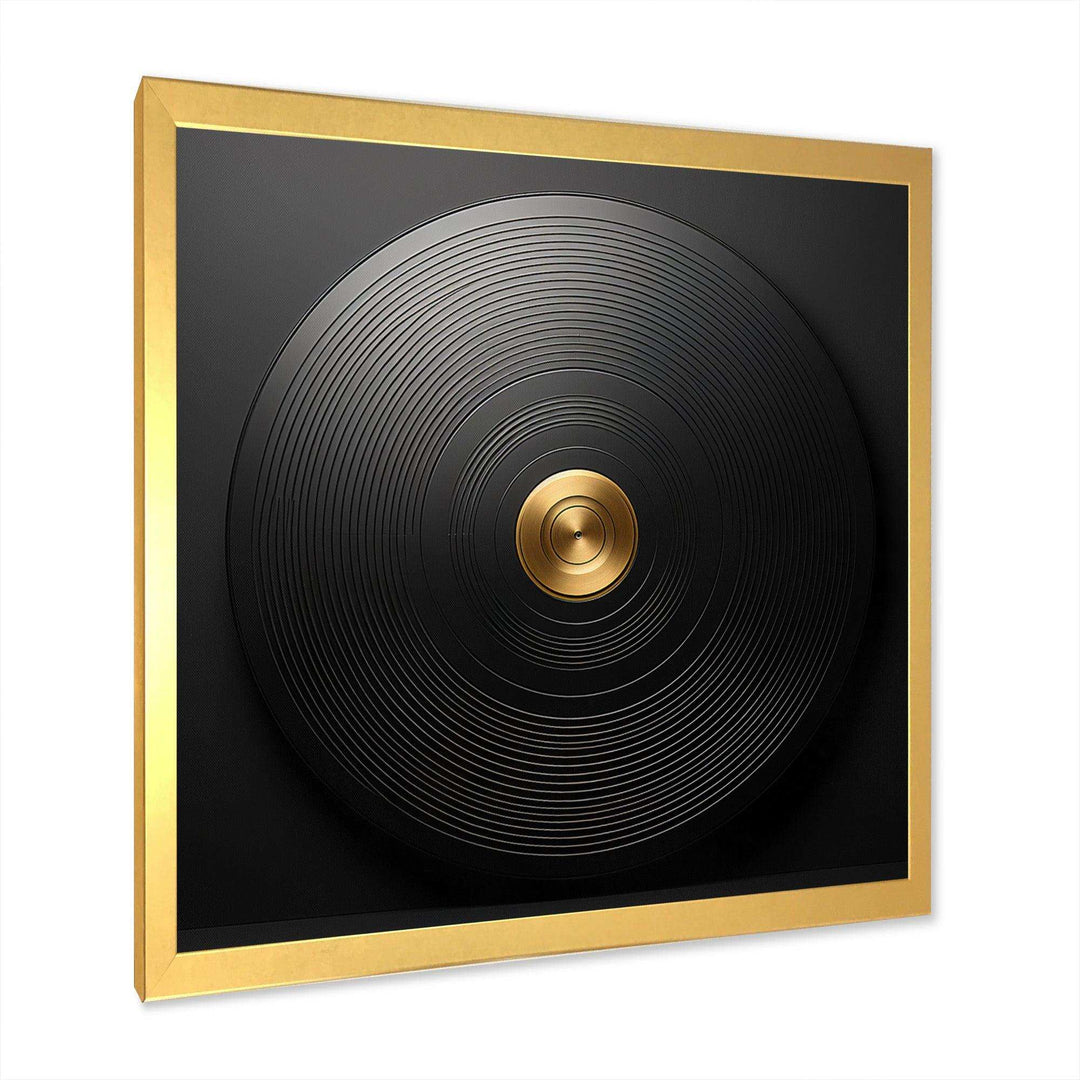 Black and Gold Vinyl Serenade II - Fashion Canvas Wall Art
