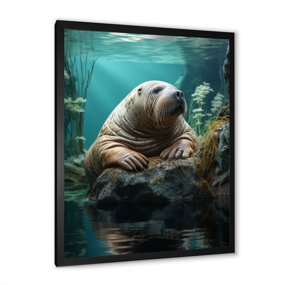 Walrus Arctic Serenity - Walrus Living Room Wall Art
