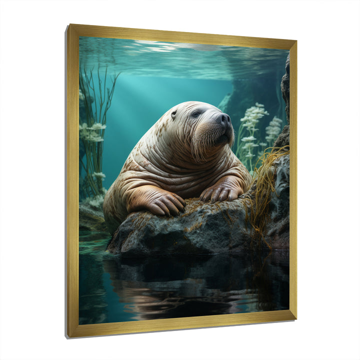 Walrus Arctic Serenity - Walrus Living Room Wall Art