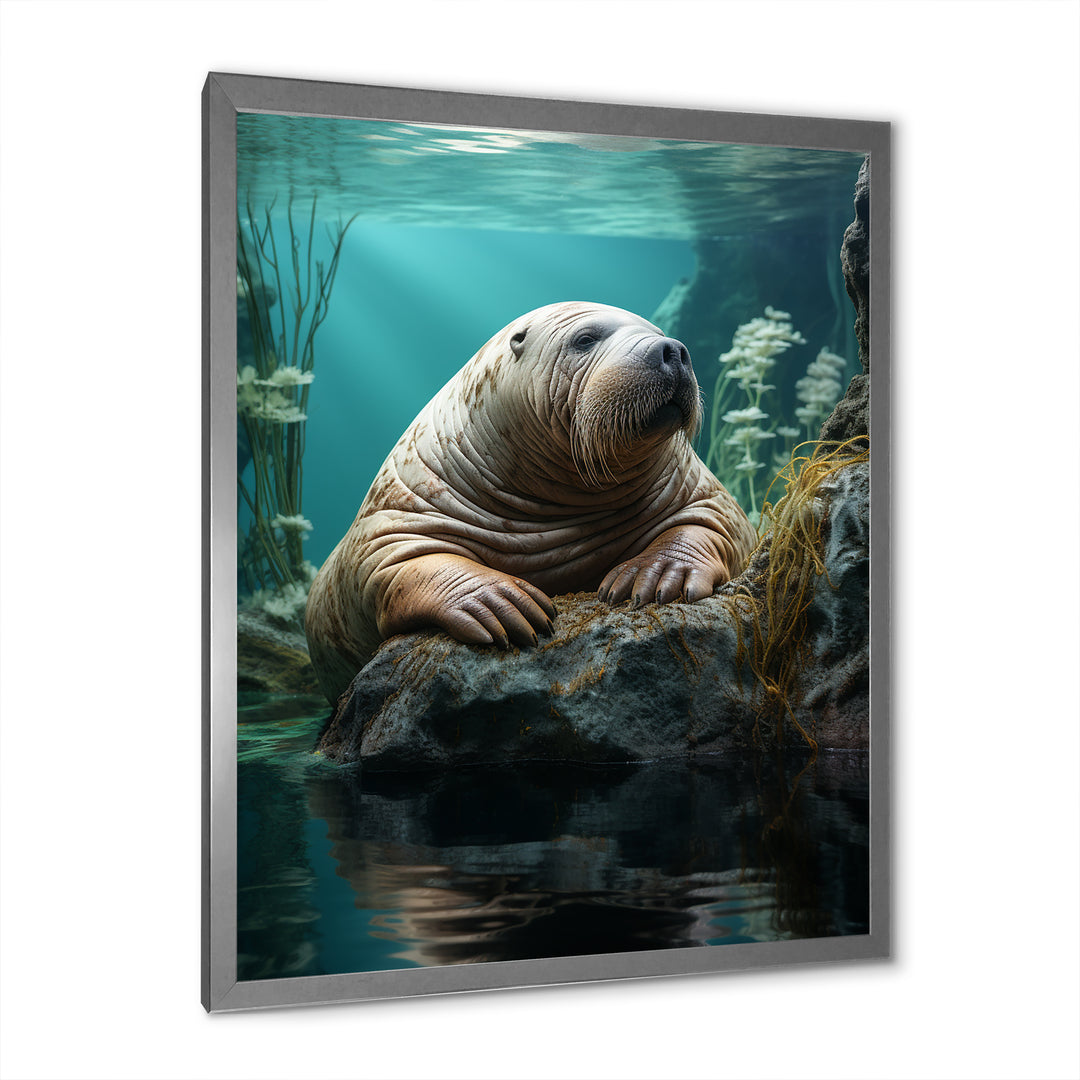 Walrus Arctic Serenity - Walrus Living Room Wall Art