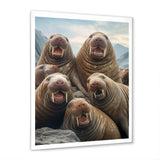 Walrus Family Portrait - Walrus Canvas Wall Art