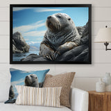 Walrus Coastal Majesty - Walrus Canvas Wall Art