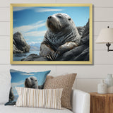 Walrus Coastal Majesty - Walrus Canvas Wall Art