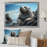 Walrus Coastal Majesty - Walrus Canvas Wall Art