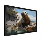 Walrus Rustic Charm - Walrus Large Canvas Wall Art