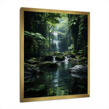 Waterfall Hidden Oasis Forest II - Landscapes Canvas Wall Art