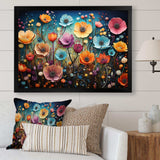 Colorful Wildflowers Whimsical Blooms - Floral Canvas Wall Art