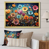 Colorful Wildflowers Whimsical Blooms - Floral Canvas Wall Art