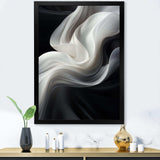 White Black Abstract Turbulence - Architecture Canvas Wall Art