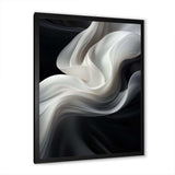 White Black Abstract Turbulence - Architecture Canvas Wall Art