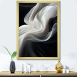 White Black Abstract Turbulence - Architecture Canvas Wall Art