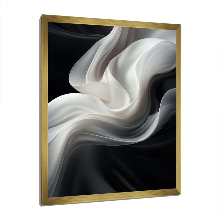 White Black Abstract Turbulence - Architecture Canvas Wall Art