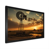 Texas Rustic Windmills - Architecture Canvas Wall Art