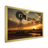 Texas Rustic Windmills - Architecture Canvas Wall Art