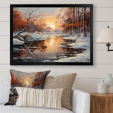 Frozen Wilderness Winter Landscape III - Landscapes Canvas Wall Art