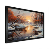 Frozen Wilderness Winter Landscape III - Landscapes Canvas Wall Art