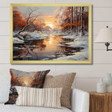 Frozen Wilderness Winter Landscape III - Landscapes Canvas Wall Art