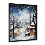 Harmony Of Winter Village IV - Landscapes Canvas Wall Art