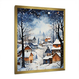 Harmony Of Winter Village IV - Landscapes Canvas Wall Art