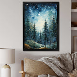 Winter Snowy Evergreen I - Landscapes Canvas Wall Art