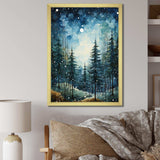 Winter Snowy Evergreen I - Landscapes Canvas Wall Art