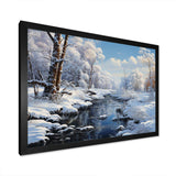 Winter Snowy Serenity I - Landscapes Canvas Wall Art