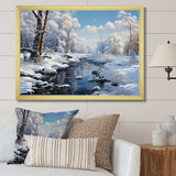 Winter Snowy Serenity I - Landscapes Canvas Wall Art