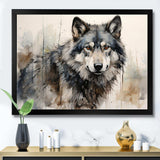 Wolf Lone Wanderer - Animals Canvas Wall Art