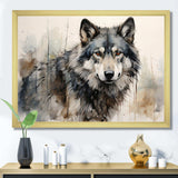 Wolf Lone Wanderer - Animals Canvas Wall Art